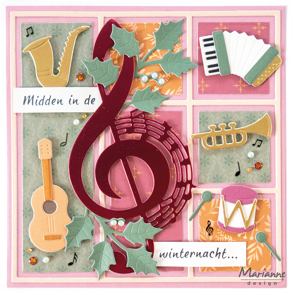 Marianne Design Collectables Die - Music Instruments By Marleen