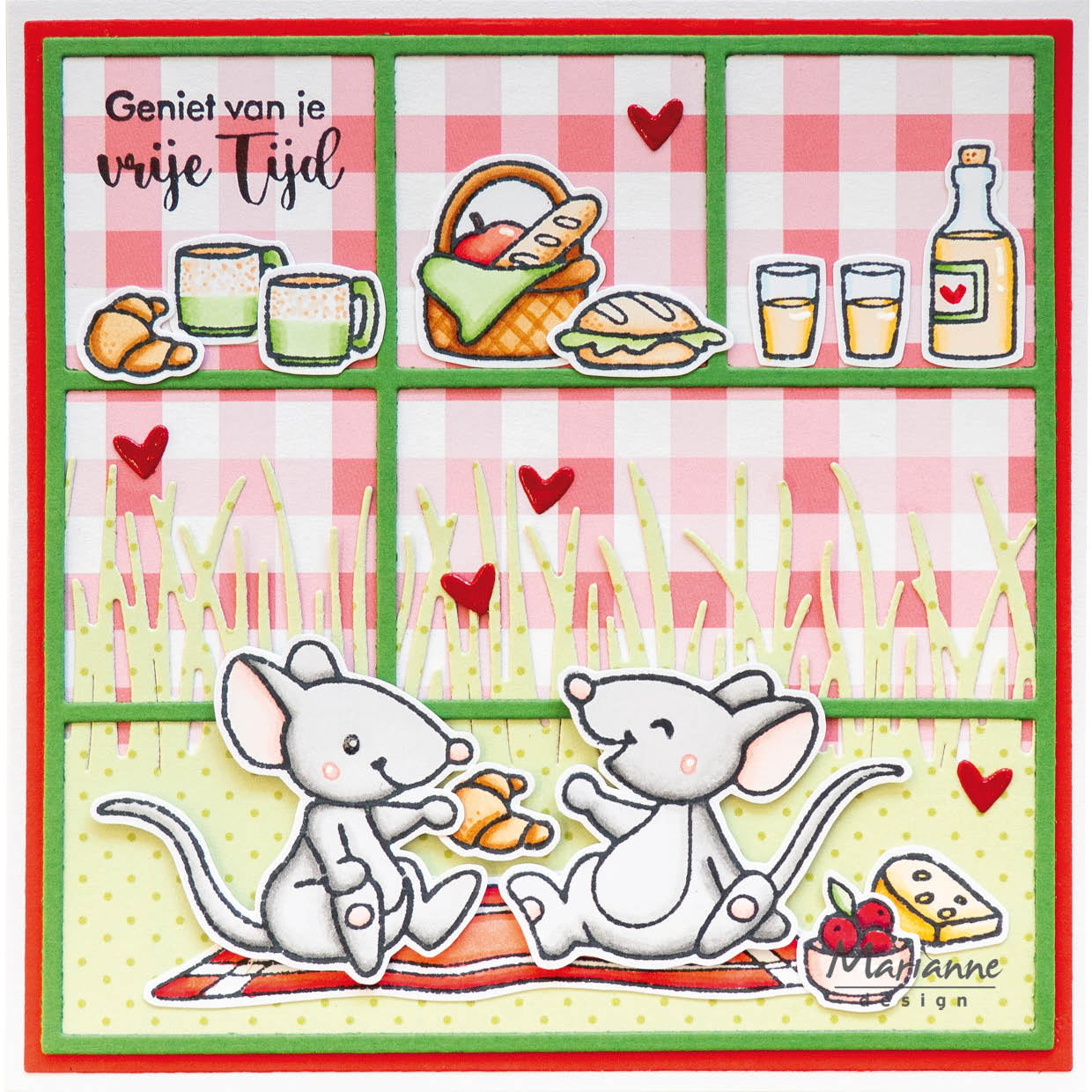 Marianne Design Stamp & Die Set - Eline's Animals - Picnic