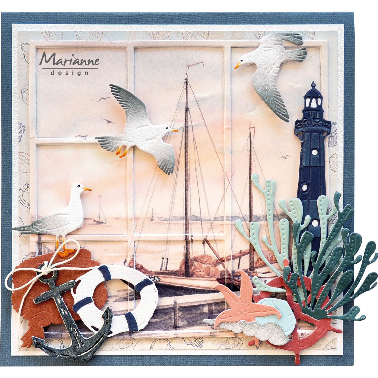 Marianne Design XL Cutting Sheet - Mattie's Mooiste - Harbor