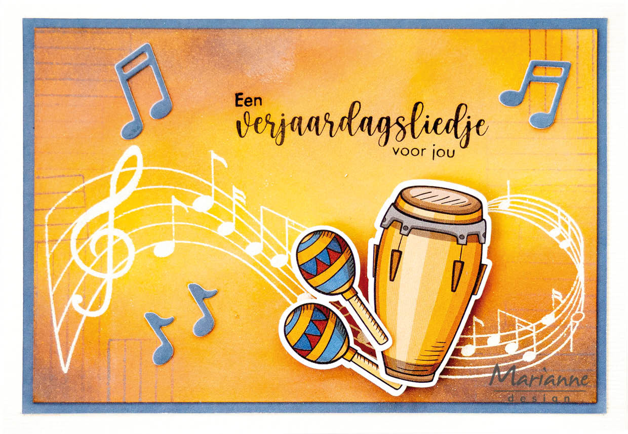 Marianne Design Clear Stamp - Music Swirl