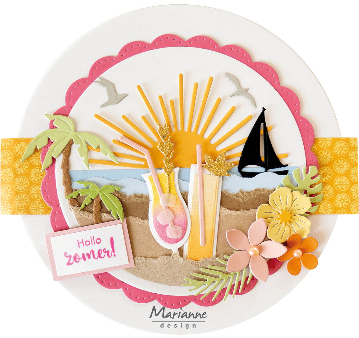 Marianne Design 6x12 Cardstock - White & Cream