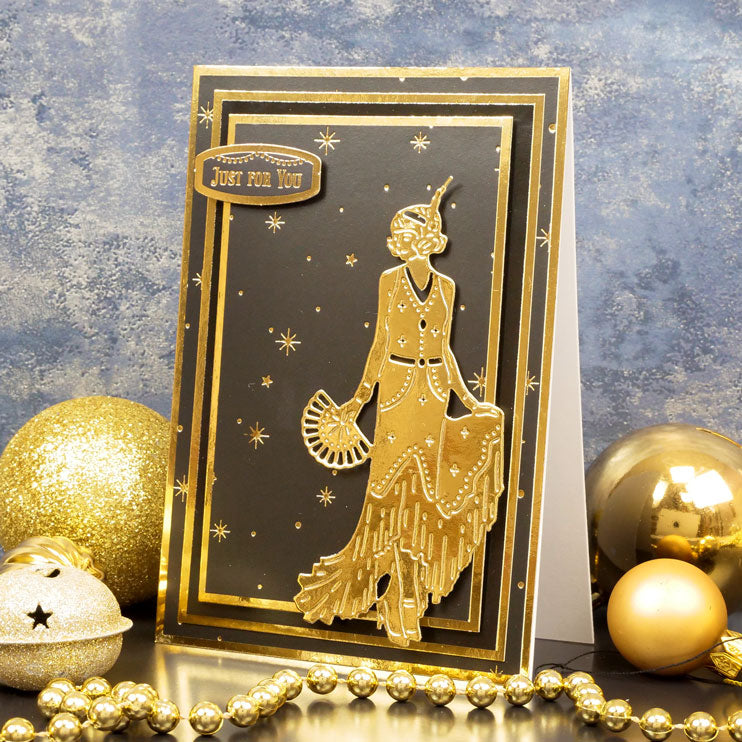 Festive Decadence Edge-to-Edge Foiled Cardstock