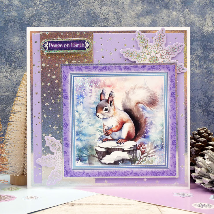 Enchanted Winter Adorable Scorable Foiled Cardstock