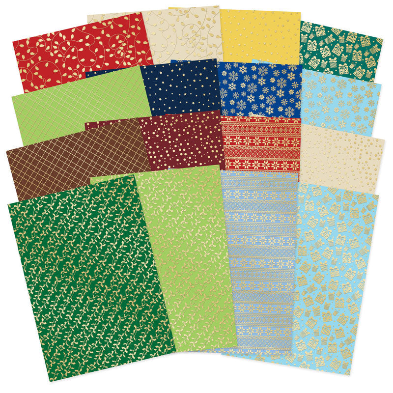 Christmas Crackers Foiled Edge-to-Edge Cardstock