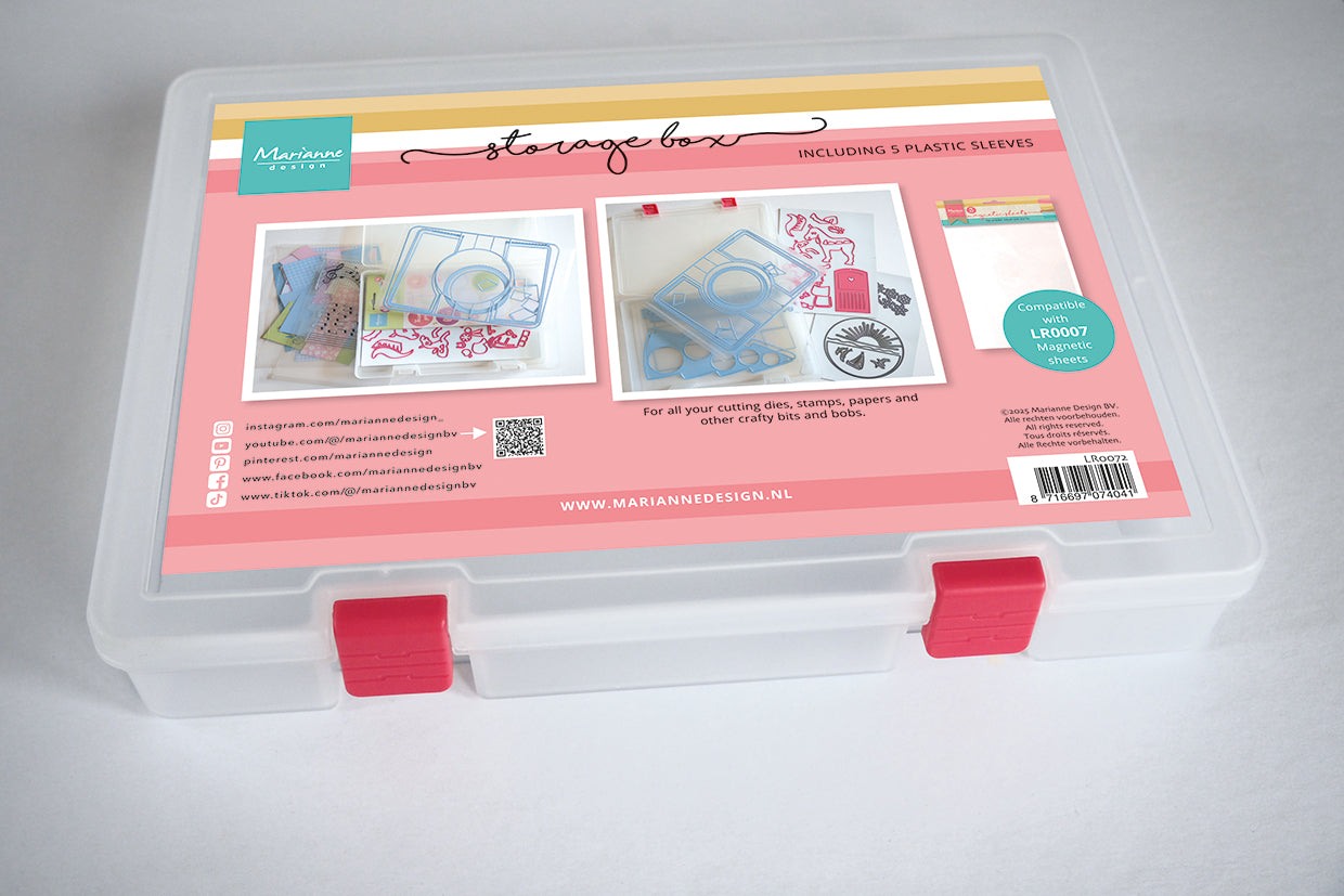 Marianne Design Storage Box, 5 Plastic Sleeves Included