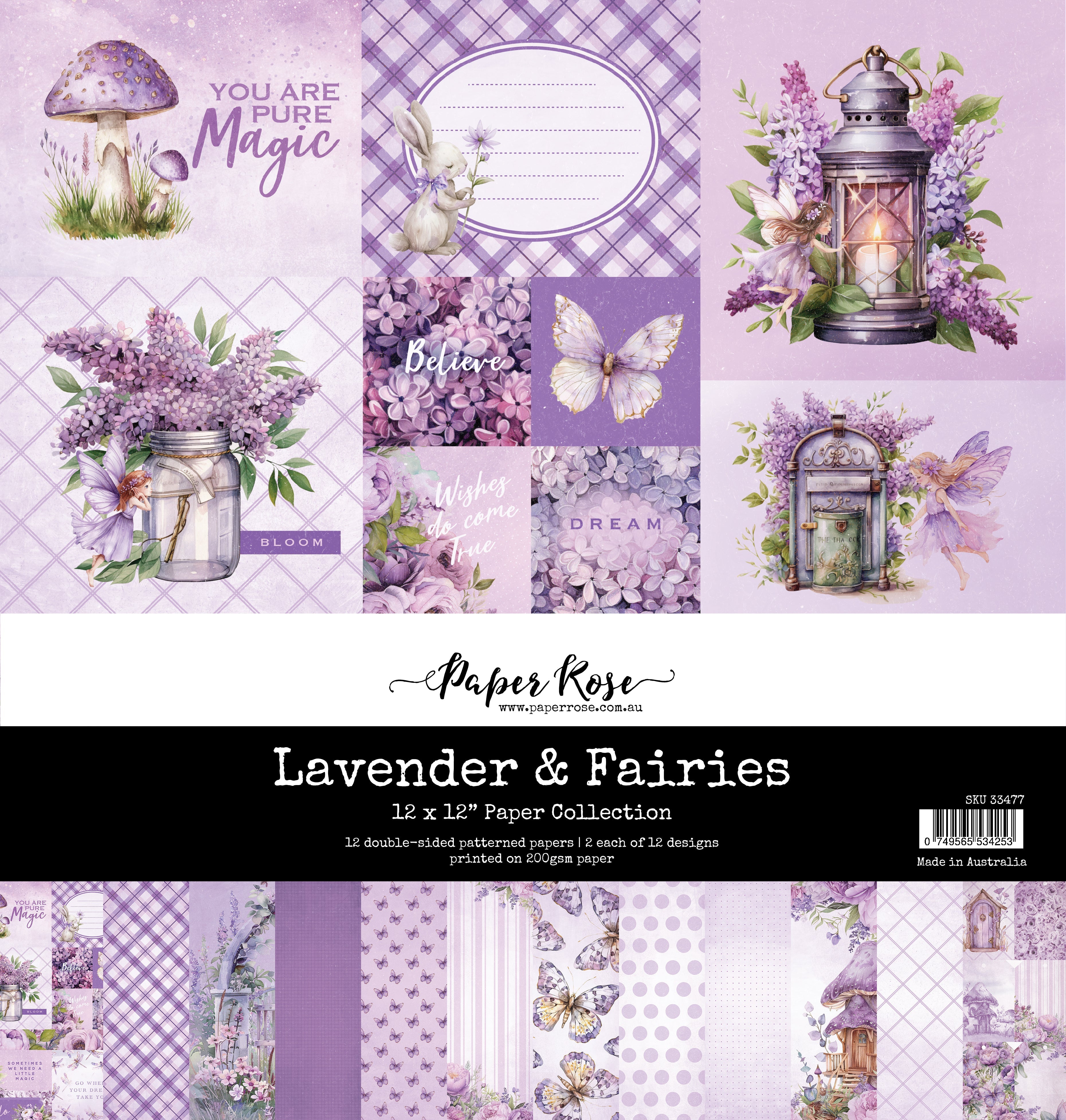 Lavender & Fairies 12x12 Paper Collection 33477