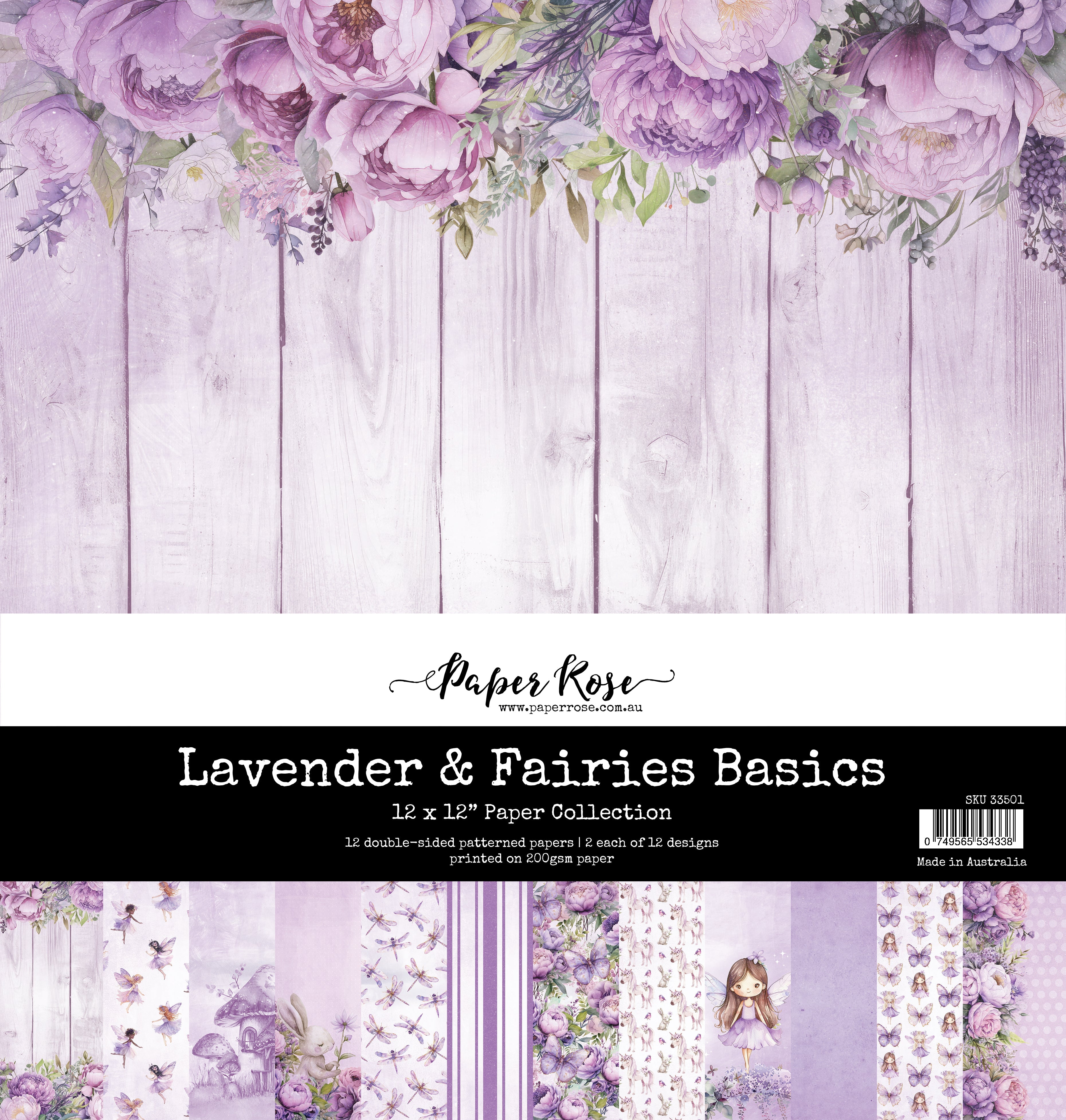 Lavender & Fairies Basics 12x12 Paper Collection 33501