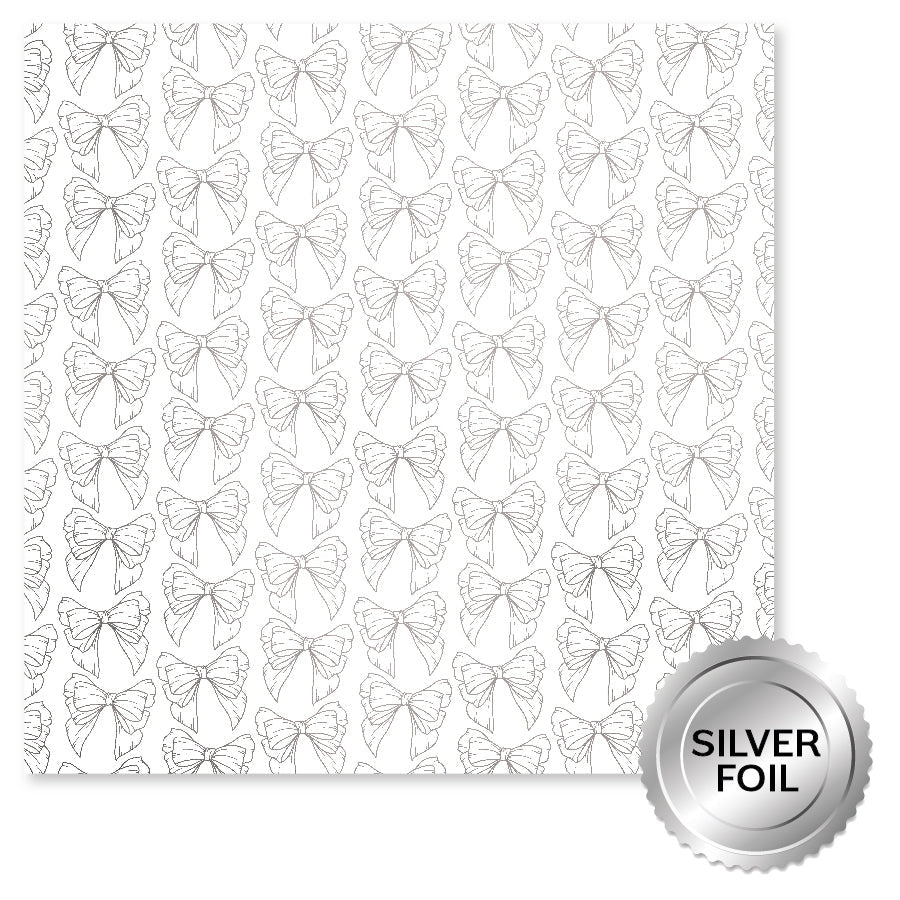 Lavender & Roses Silver Foil E 12x12 Paper (6pc Bulk Pack) 32259