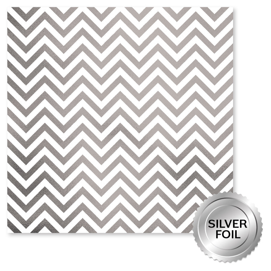 Lavender & Roses Silver Foil F 12x12 Paper (6pc Bulk Pack) 32262