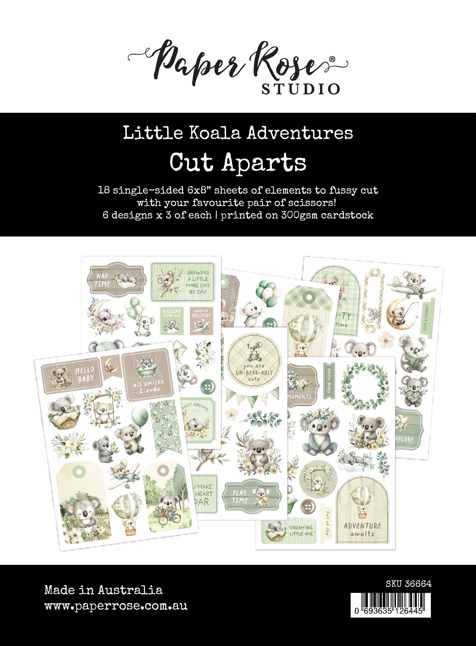Little Koala Adventures 6 x 8" Cut Aparts 36664