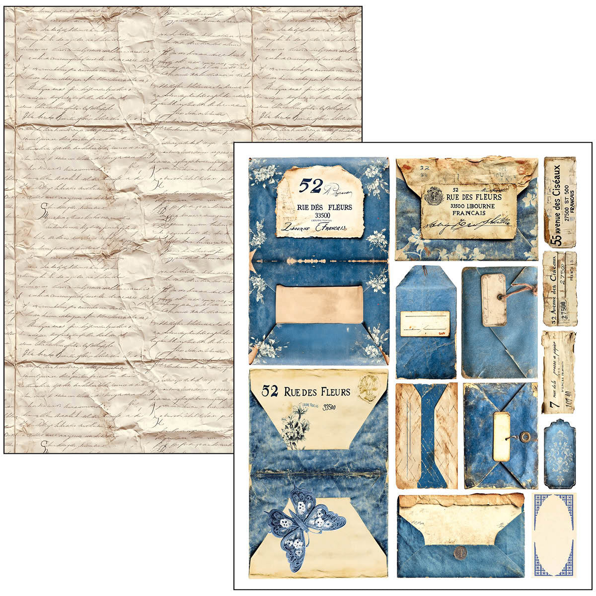 Mixed Media Book Urban Blue Denim A4 Maxi