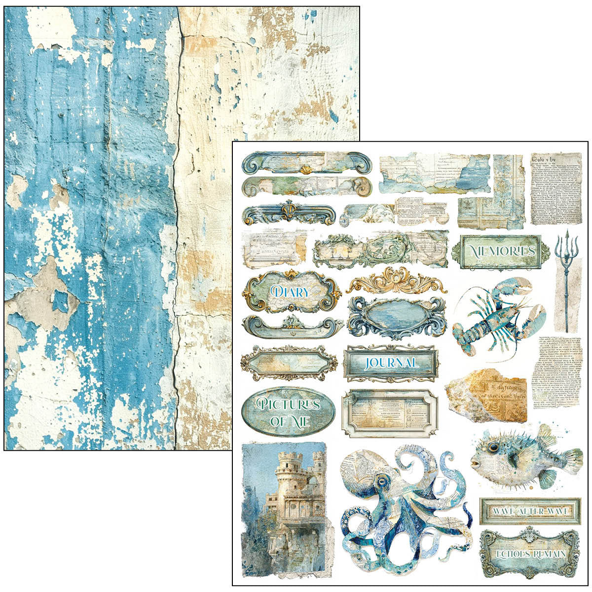 Mixed Media Book Edge of the Ocean A4 Maxi