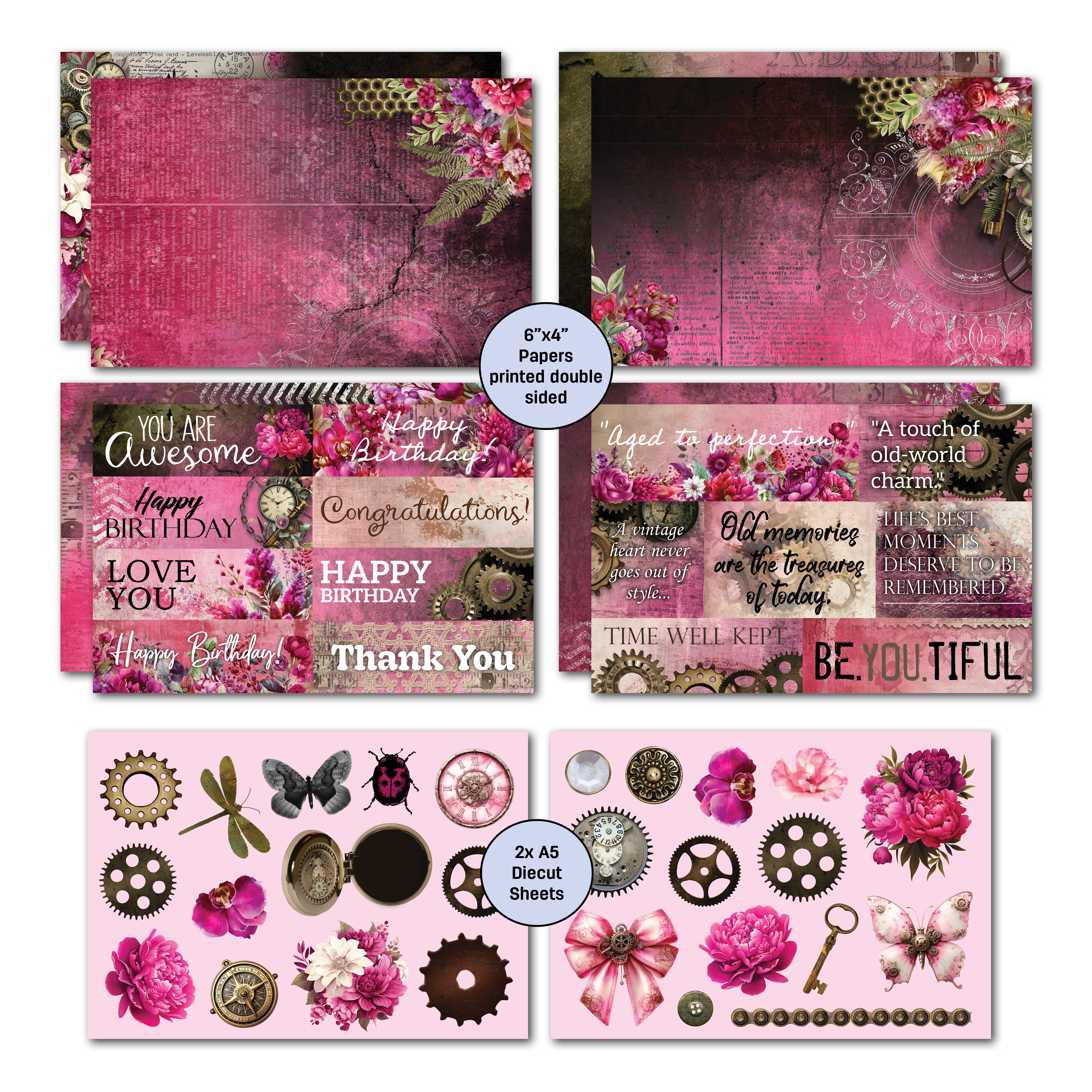 3Quarter Designs Mrs Aeronaut 6x4 Card Pack