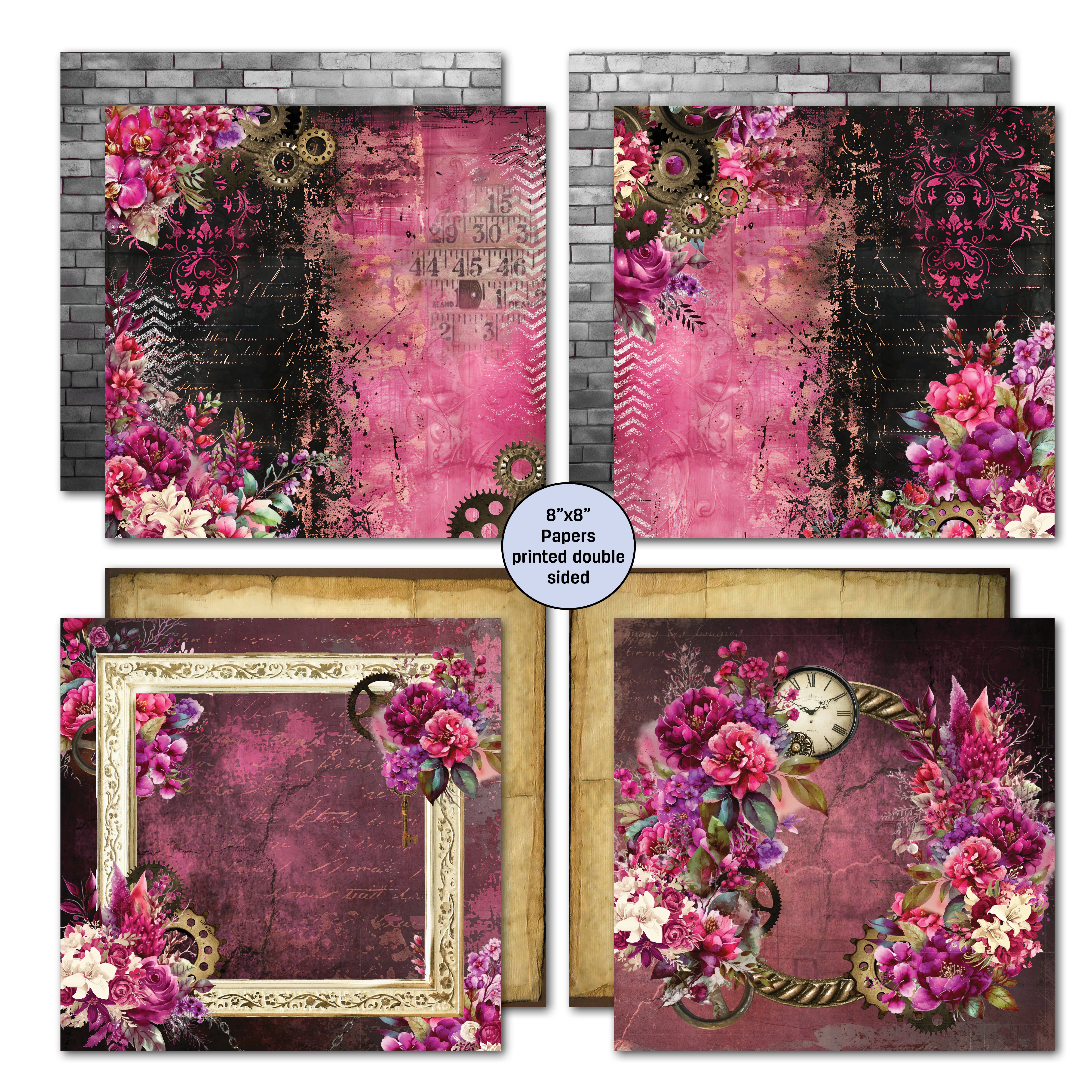 3Quarter Designs Mrs Aeronaut 8x8 Paper Pack & Diecuts
