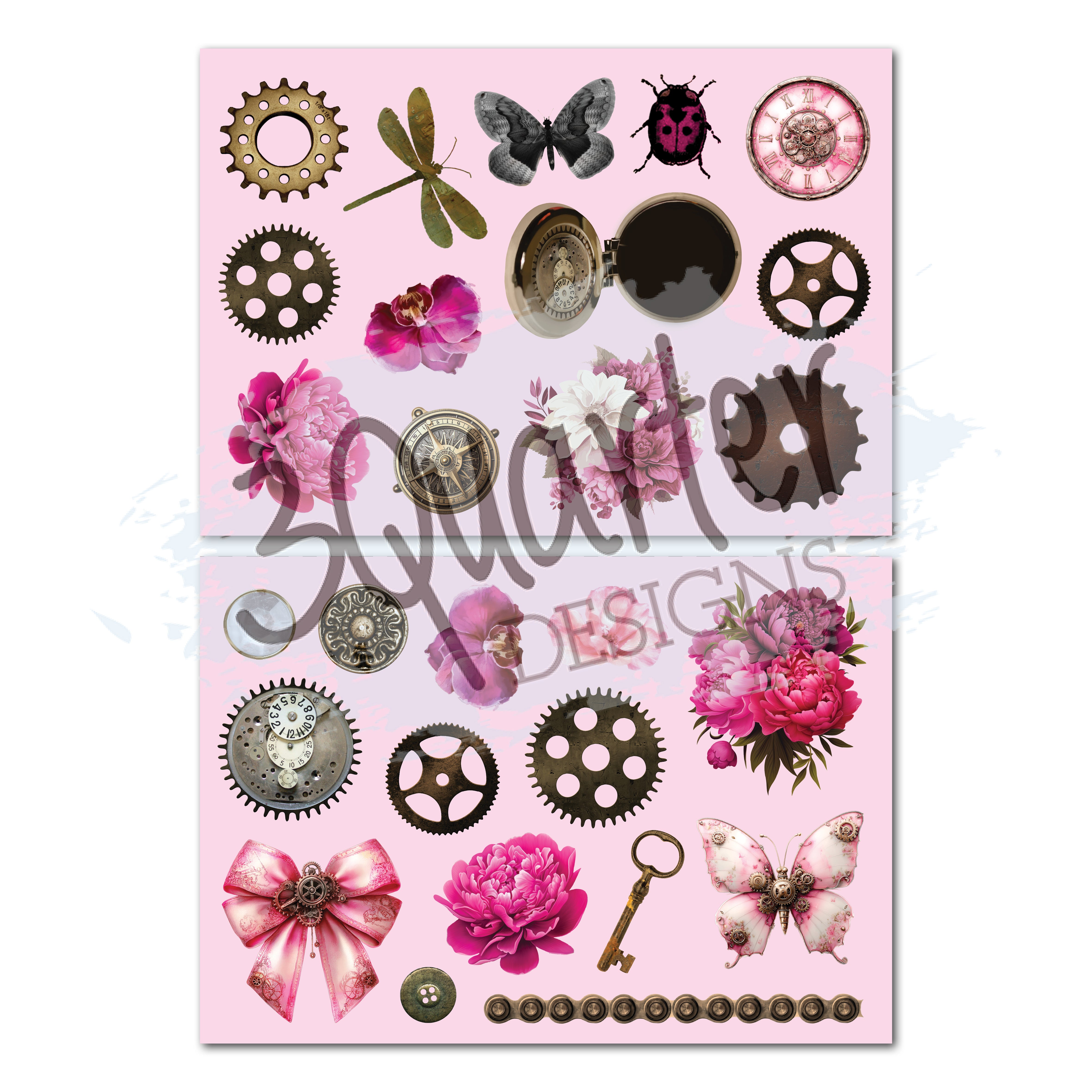 3Quarter Designs Mrs Aeronaut 8x8 Paper Pack & Diecuts