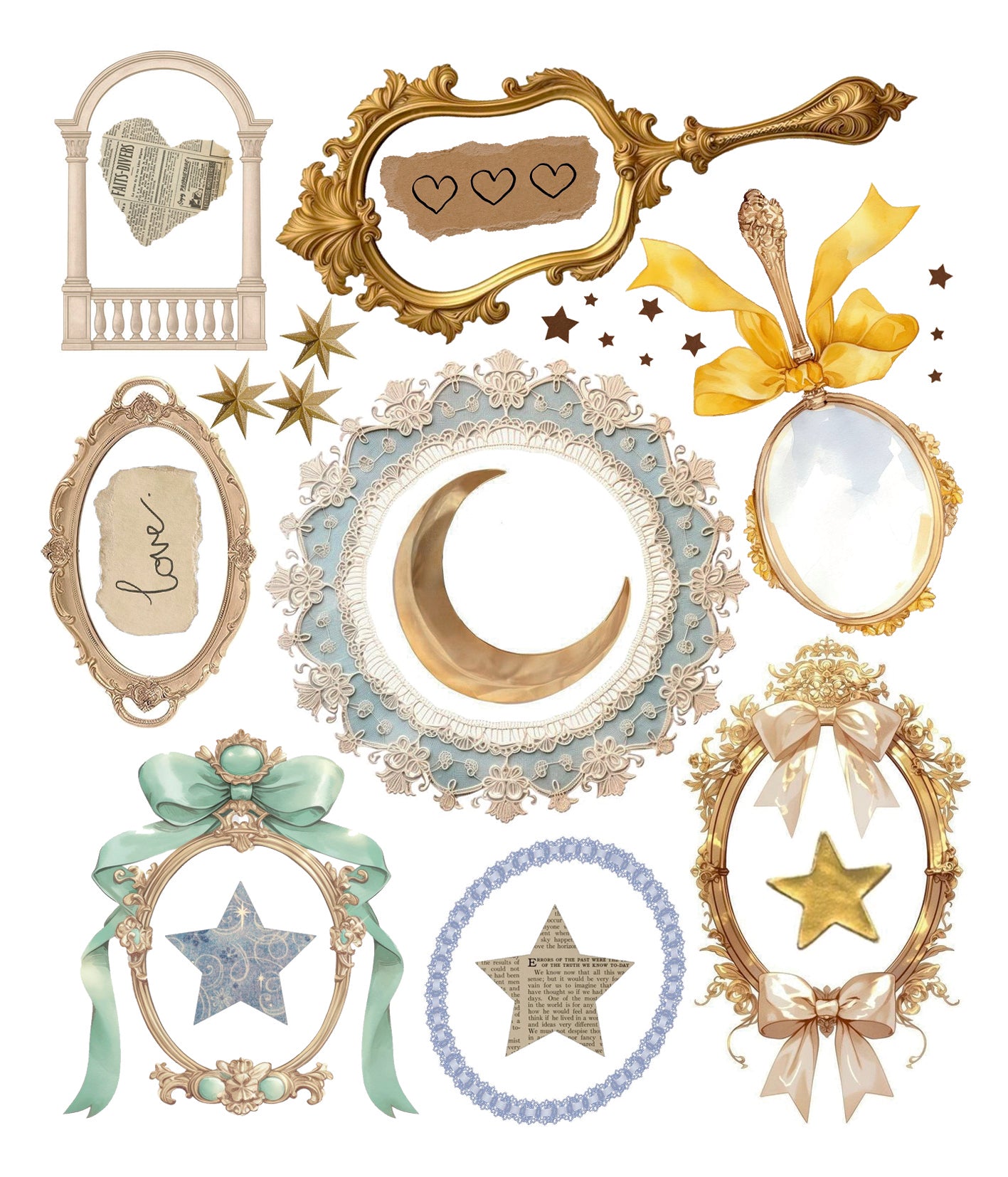Sticker Set 10/Pkg Whisper Frames