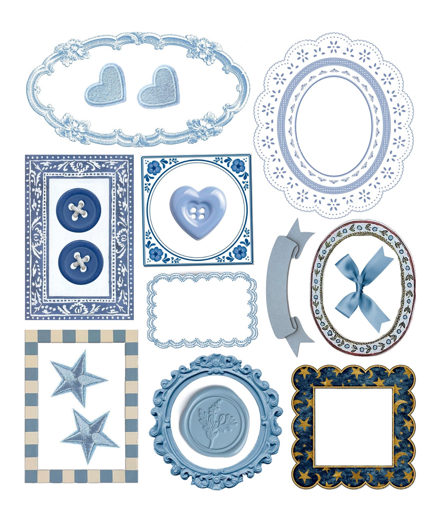 Sticker Set 10/Pkg Whisper Frames