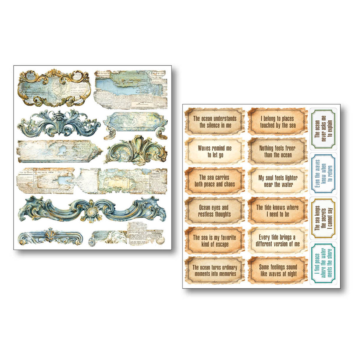 Sticker Set 10/Pkg Edge of the Ocean