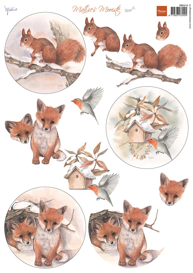 Marianne Design Cutting Sheet - Mattie's Mooiste - 3D Squirrel