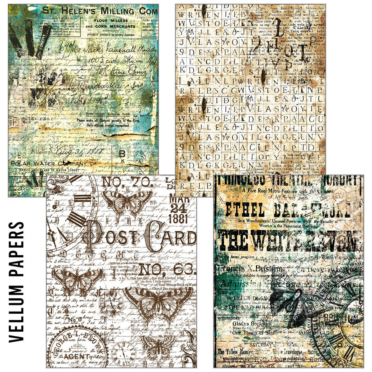 Craftmix Time Capsule Mixed A5 Paper Pack - 8 Sheets (Tissue & Vellum Variety)