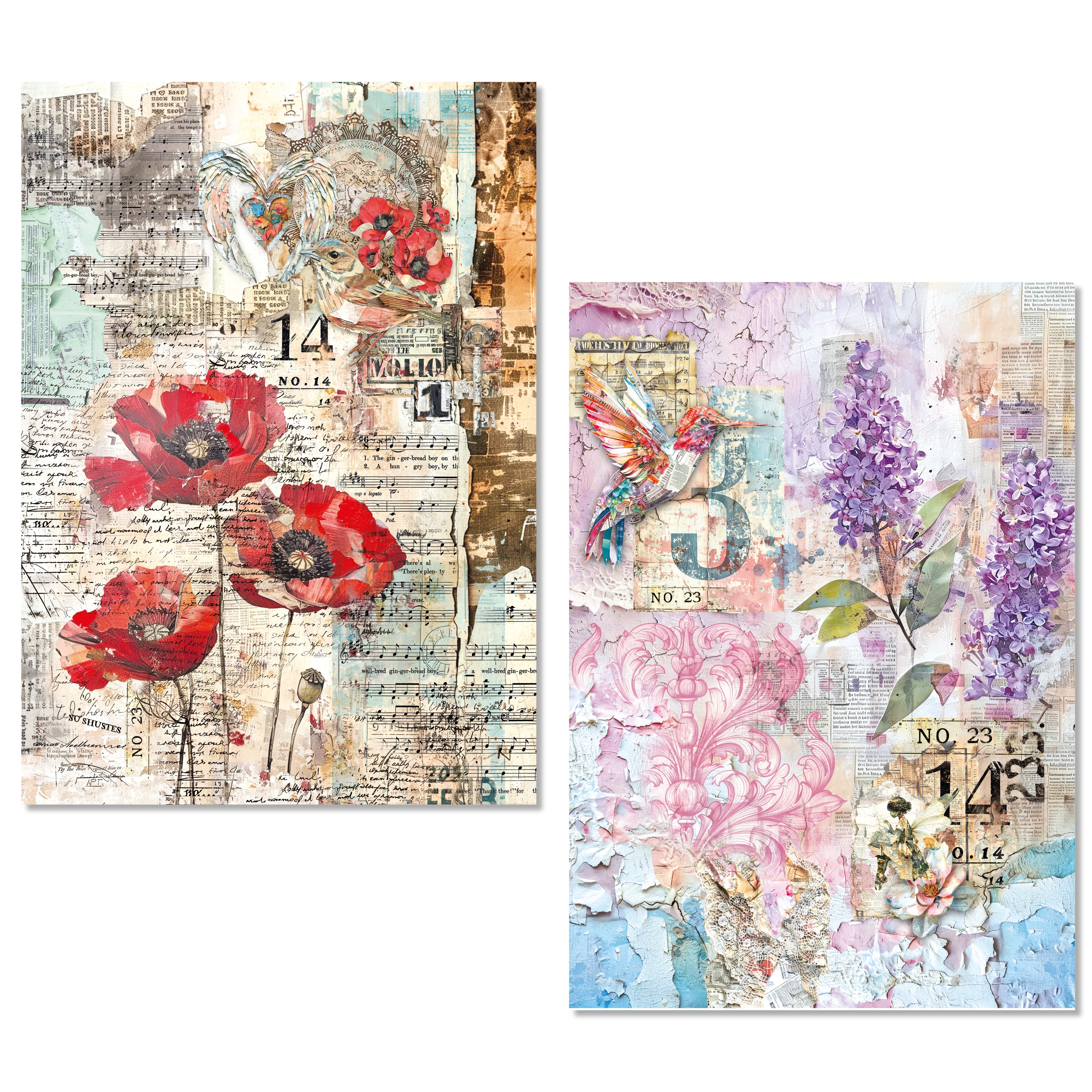 Rice Paper A5 MIXED 8/Pkg The Sound of Spring