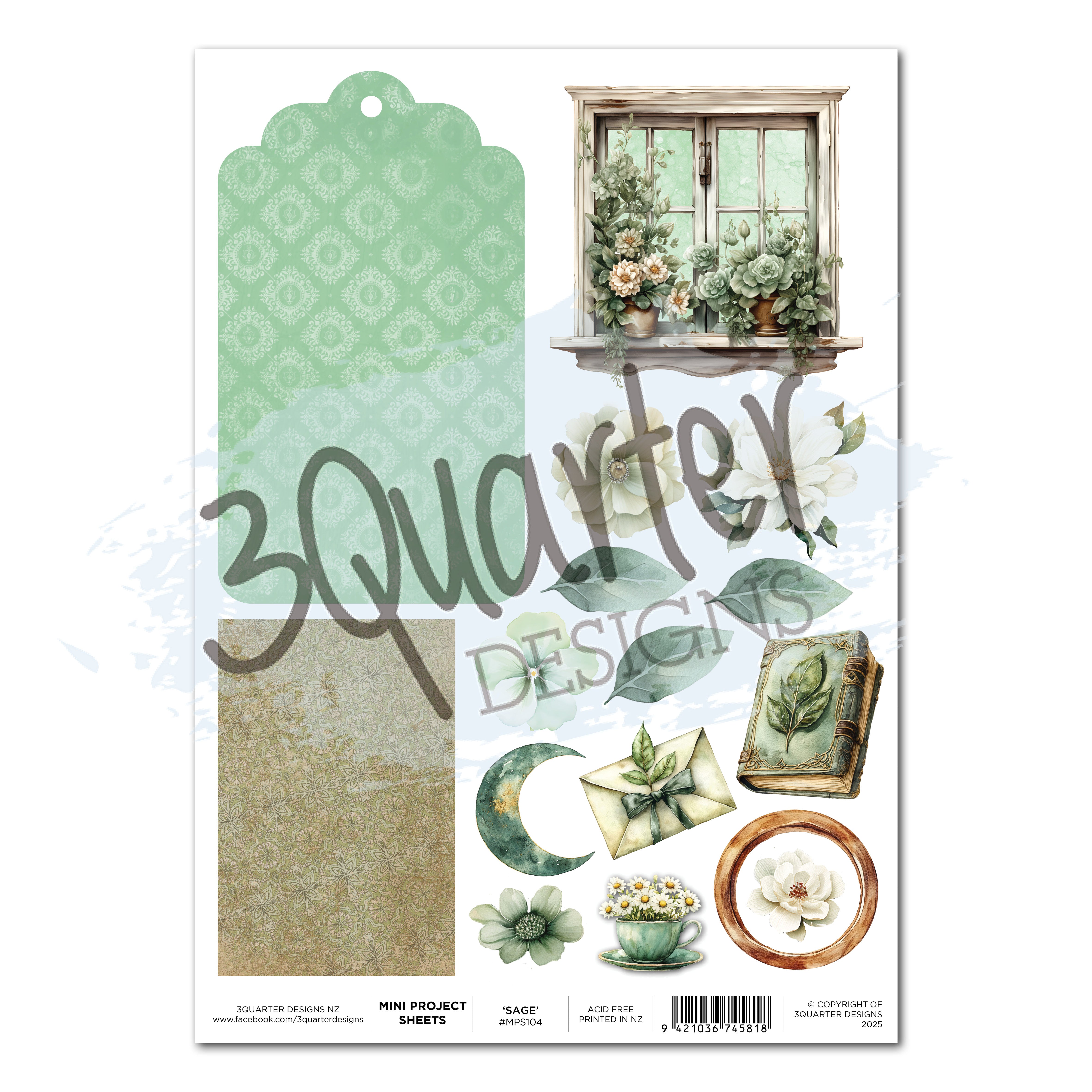3Quarter Designs Sage Candle - Mini Project Sheet