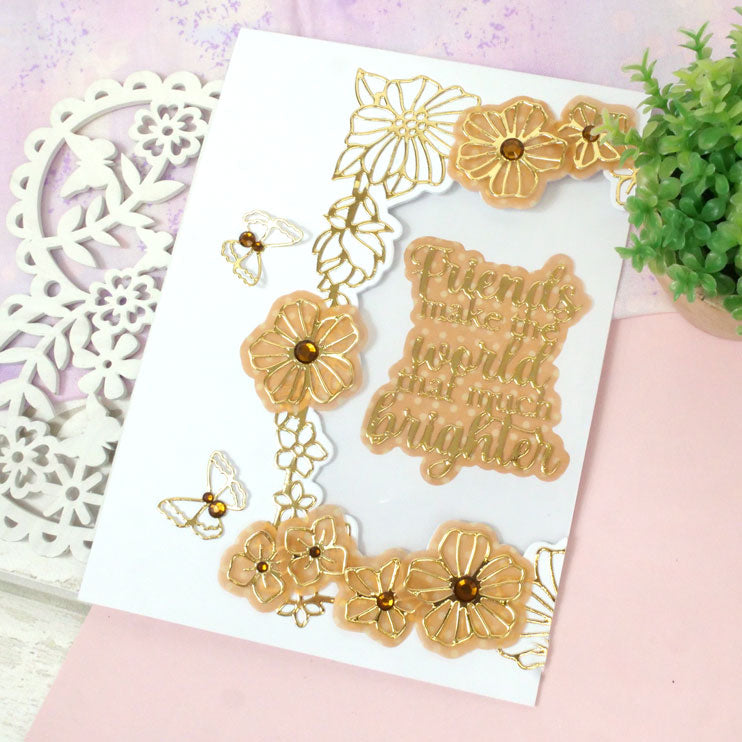 Moonstone Dies - Framed with Garden Flowers