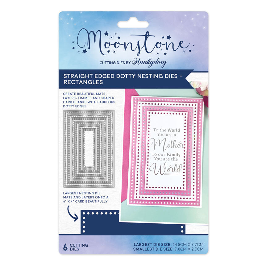 Moonstone Dies - Straight Edged Dotty Nesting Dies - Rectangles