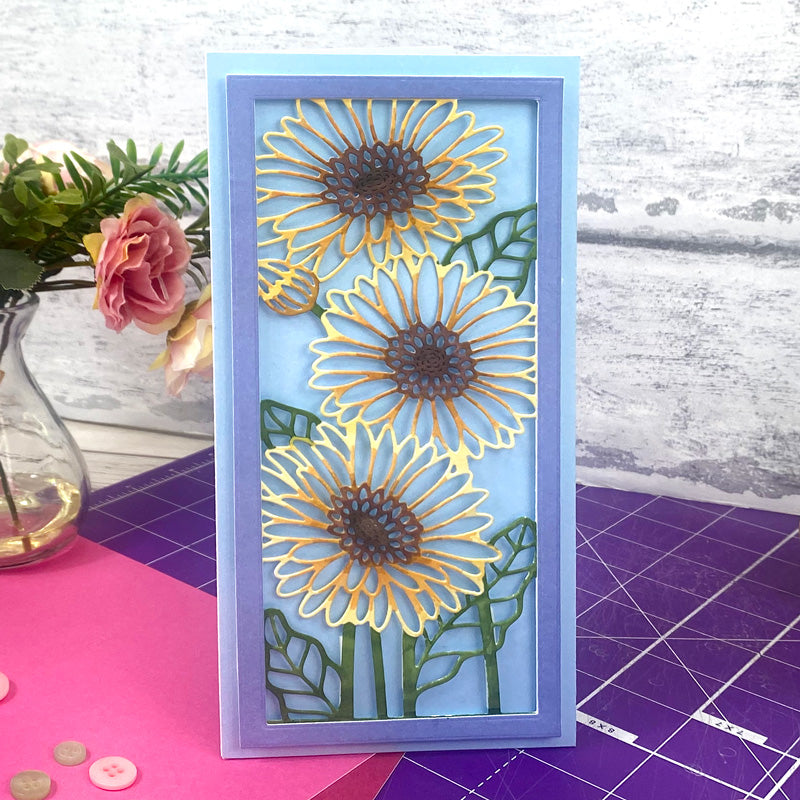 Moonstone Dies - DL Floral Panels - Gerberas