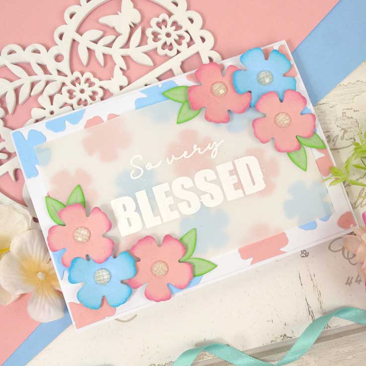 For the Love of Stamps - Blessed Overlay Sentiments