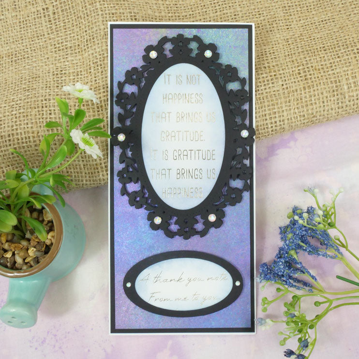 Moonstone Dies - Blossoming Oval Frame & Flourishes