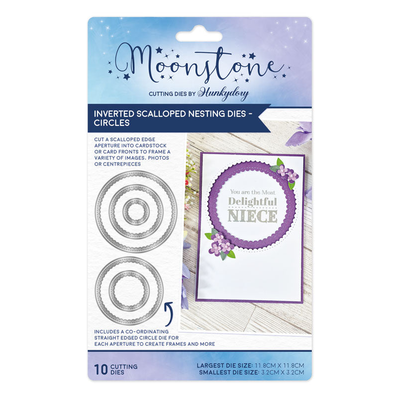Moonstone Dies - Inverted Scalloped Nesting Dies - Circles