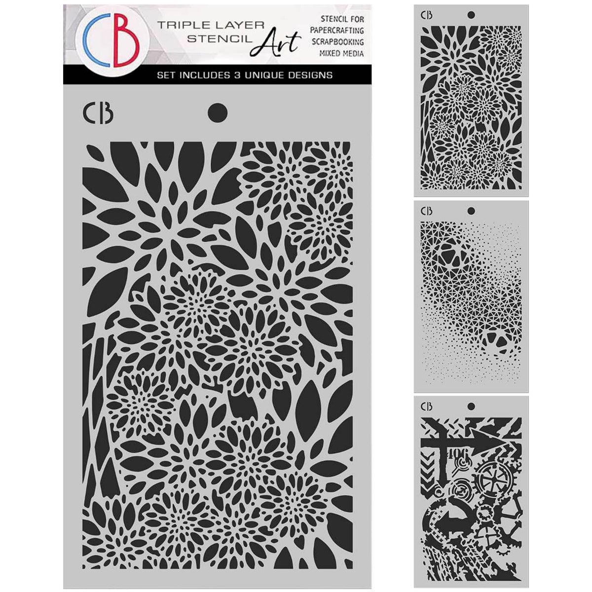 Polar Railway Stencil Mix 5"X8"– Triple Layer Set (3 Unique Designs)