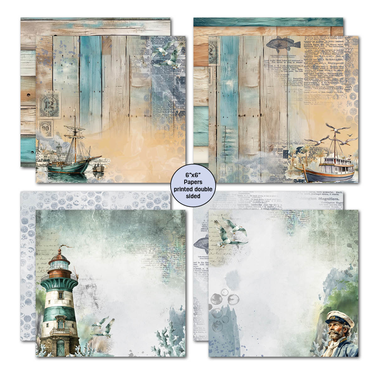 3Quarter Designs Maritime Tides 6x6 Paper Pack