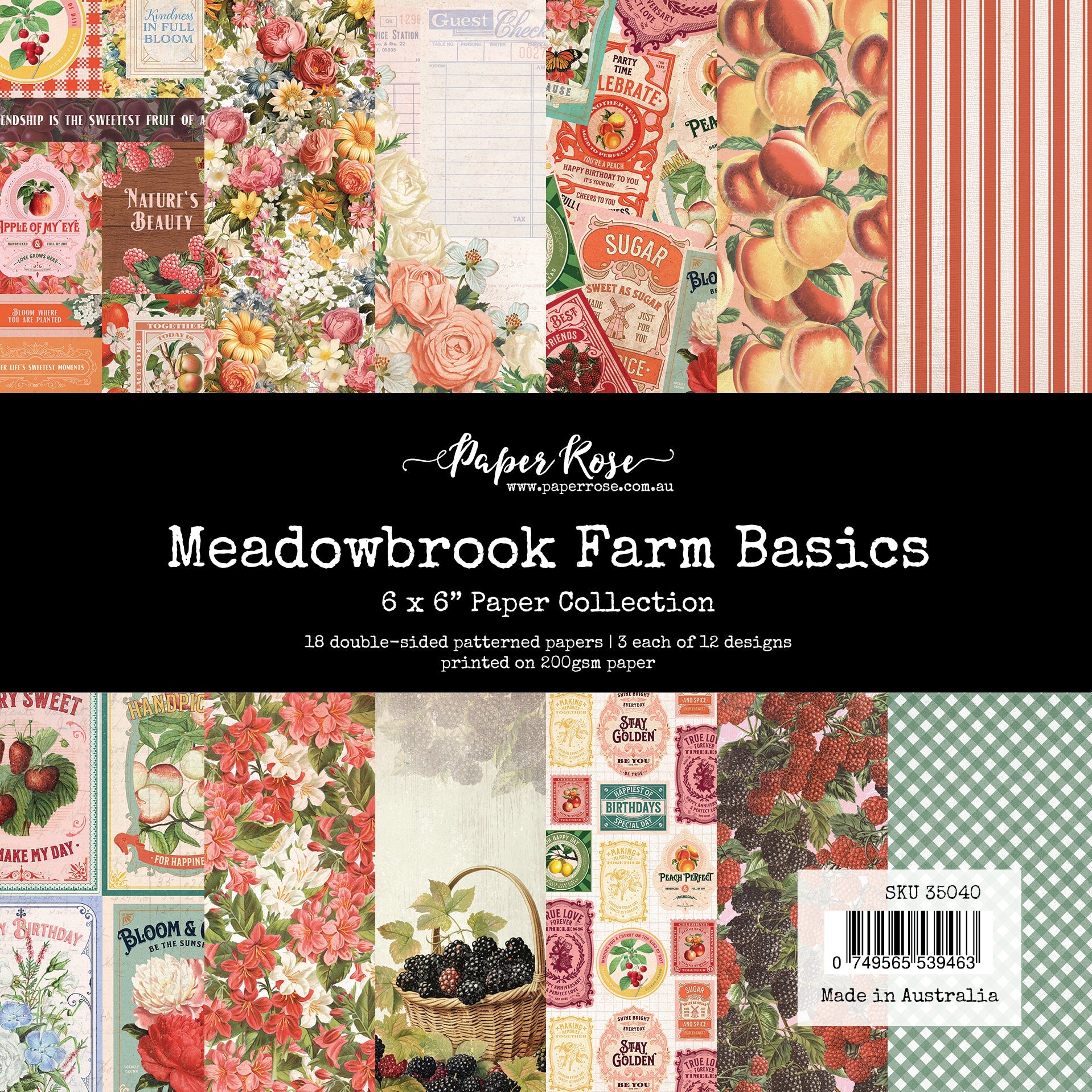 Meadowbrook Farm Basics 6x6 Paper Collection 35040