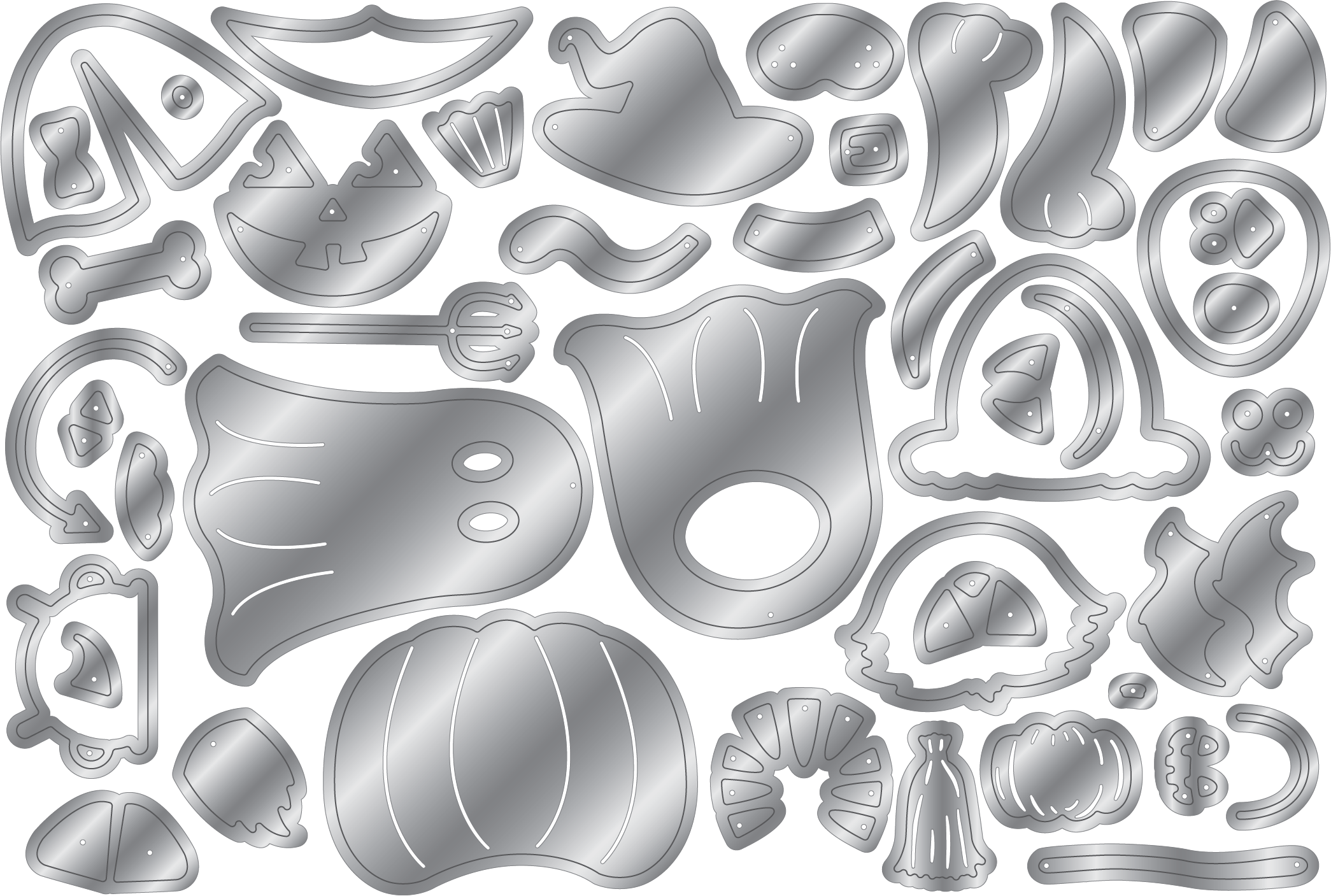 Crafter's Companion Stamp, Die & Flock - Halloween Pets