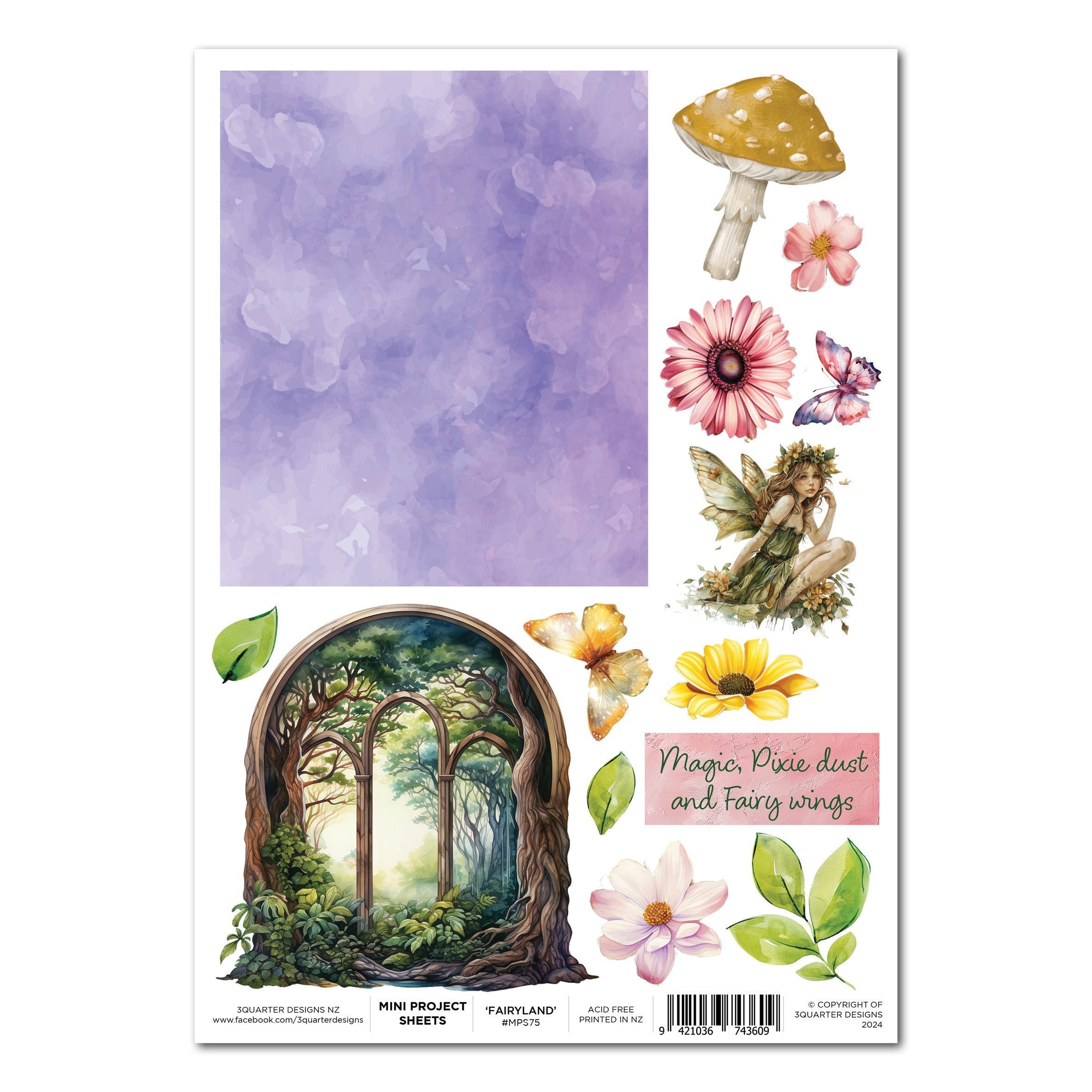 3Quarter Designs Visiting Fairyland - Mini Project Sheet