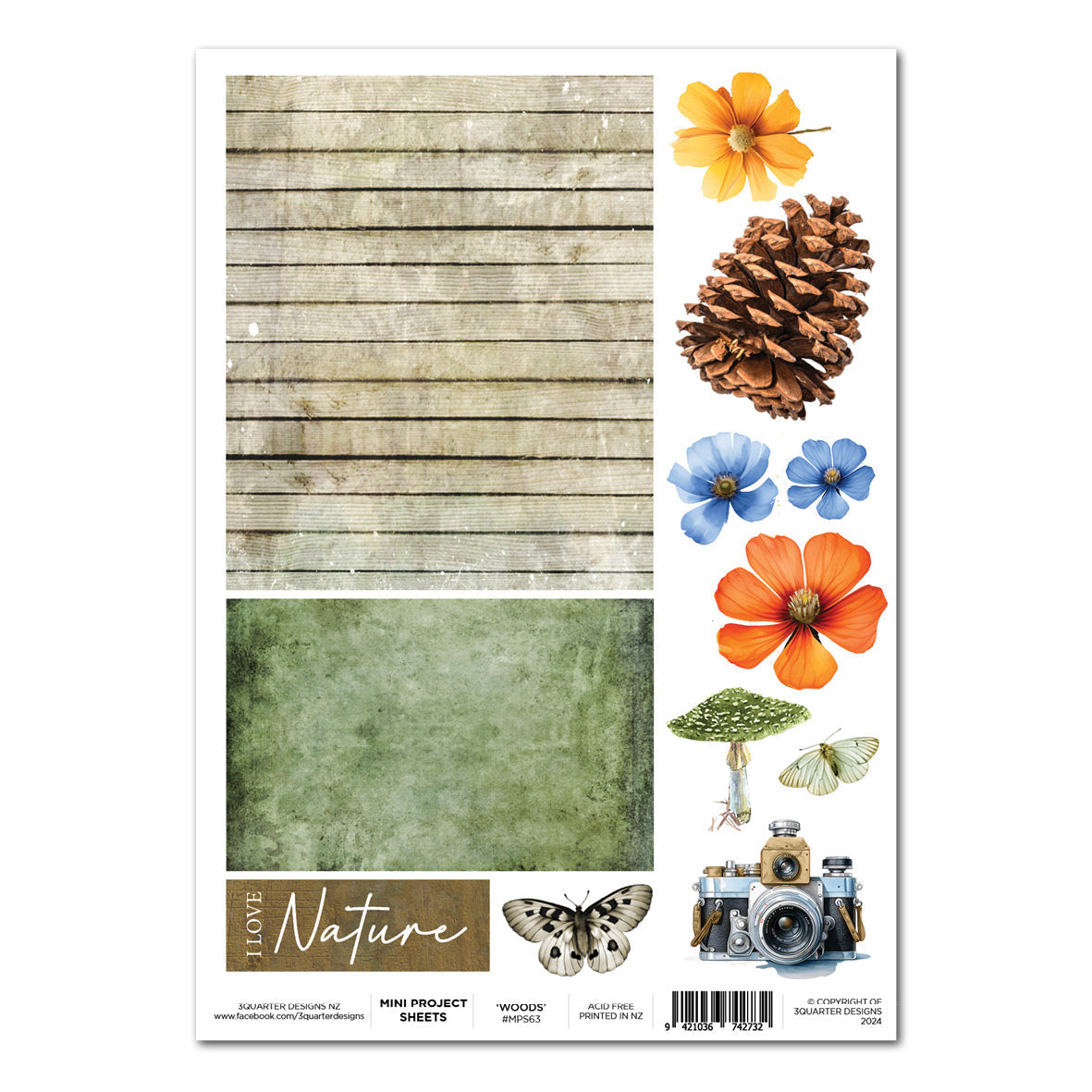 3Quarter Designs Idyllic Woods - Mini Project Sheet