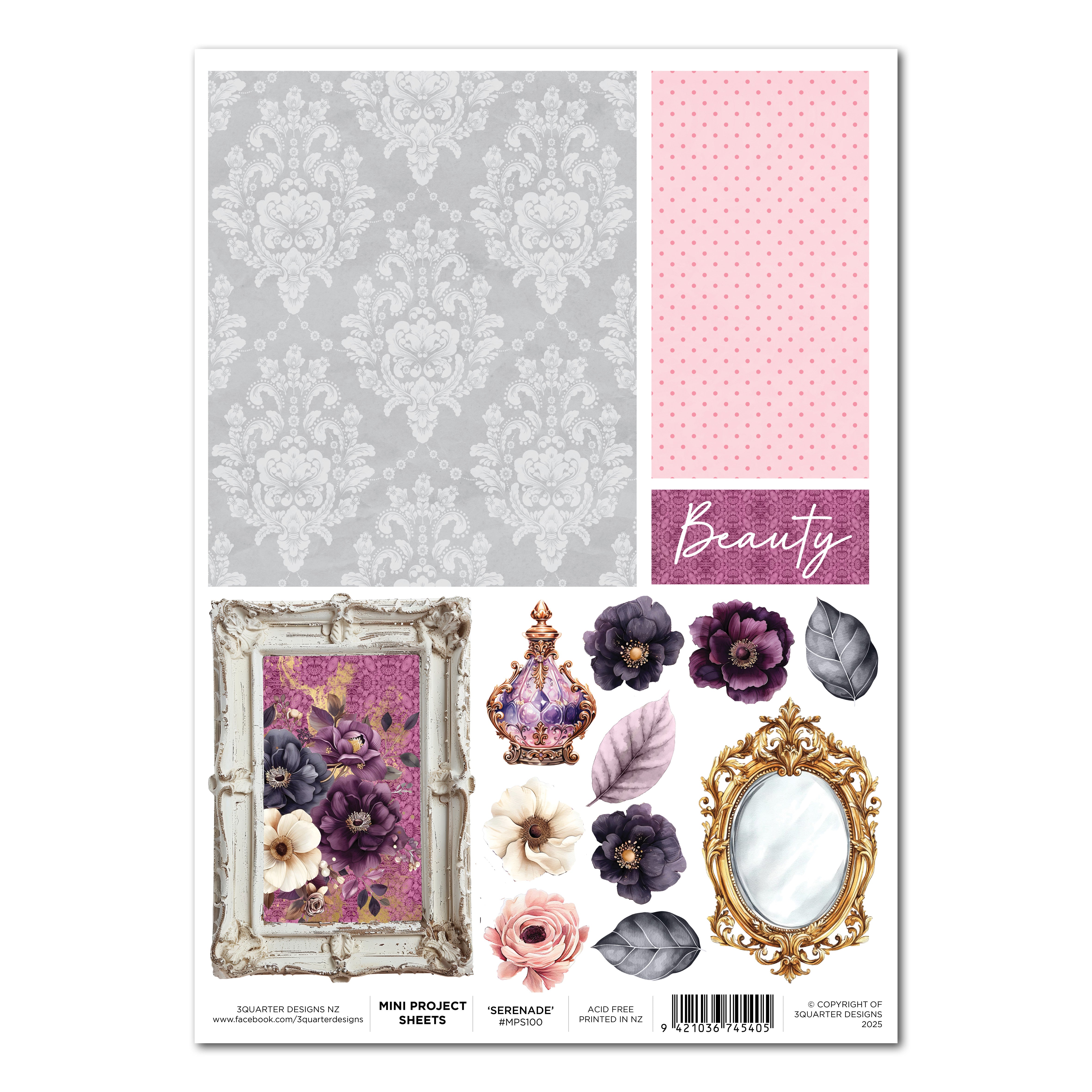 3Quarter Designs Petal Serenade - Mini Project Sheet
