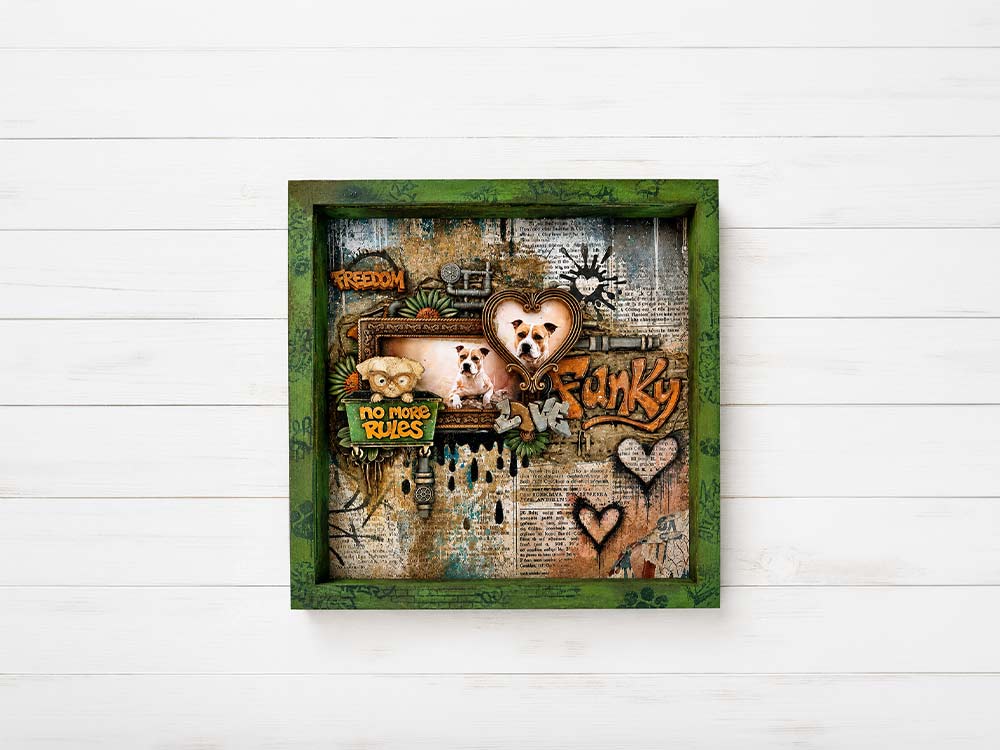 Decorative Acrylic Stamp Design For Art And Craft cm 14x18 - Furry Friends 2