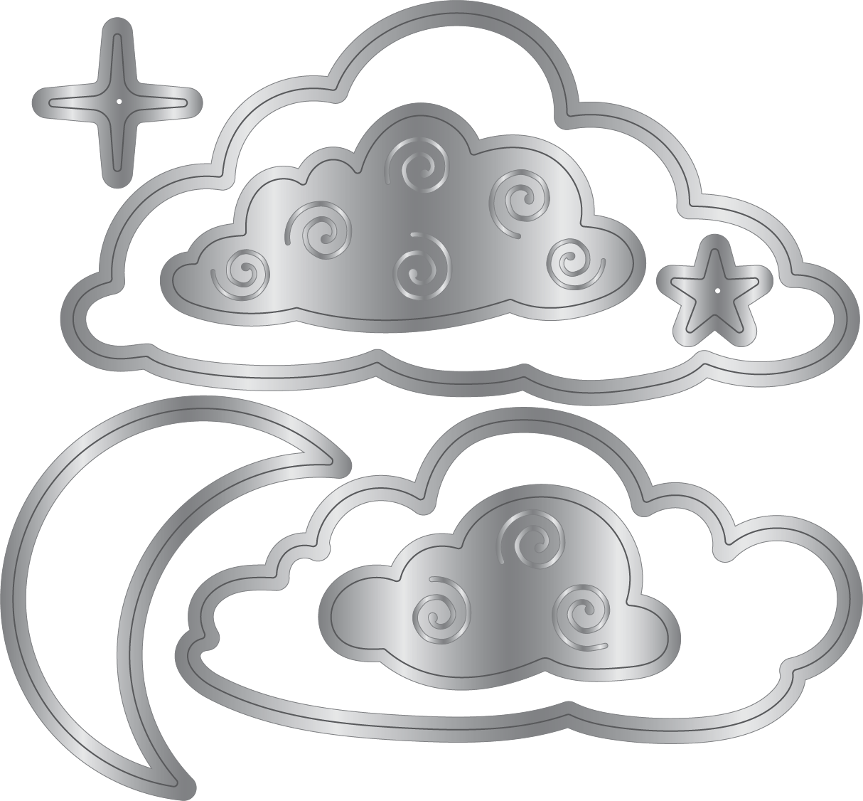 Natures Garden Lunar Blooms Metal Dies - Night Sky