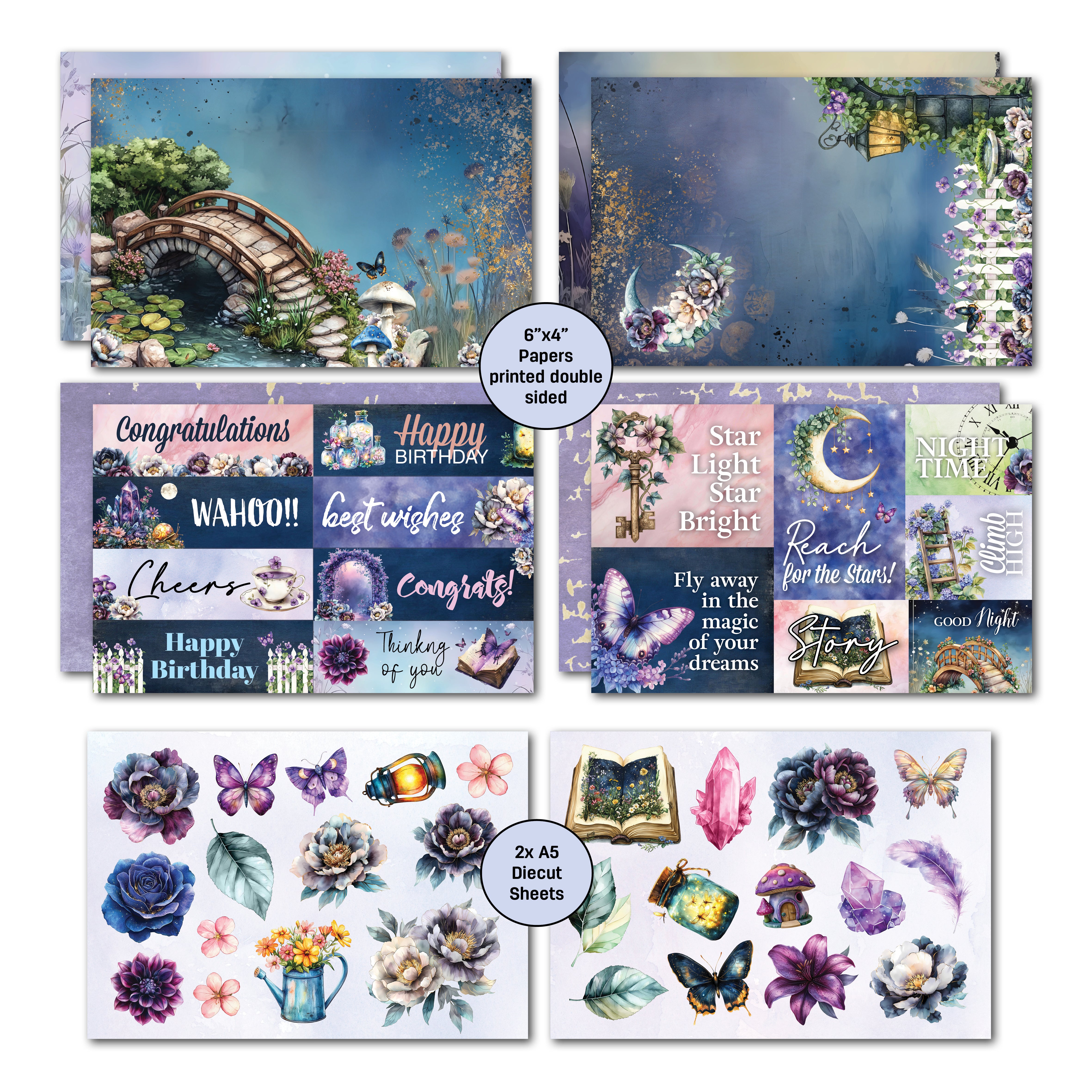 3Quarter Designs Night Garden 6x4 Card Pack
