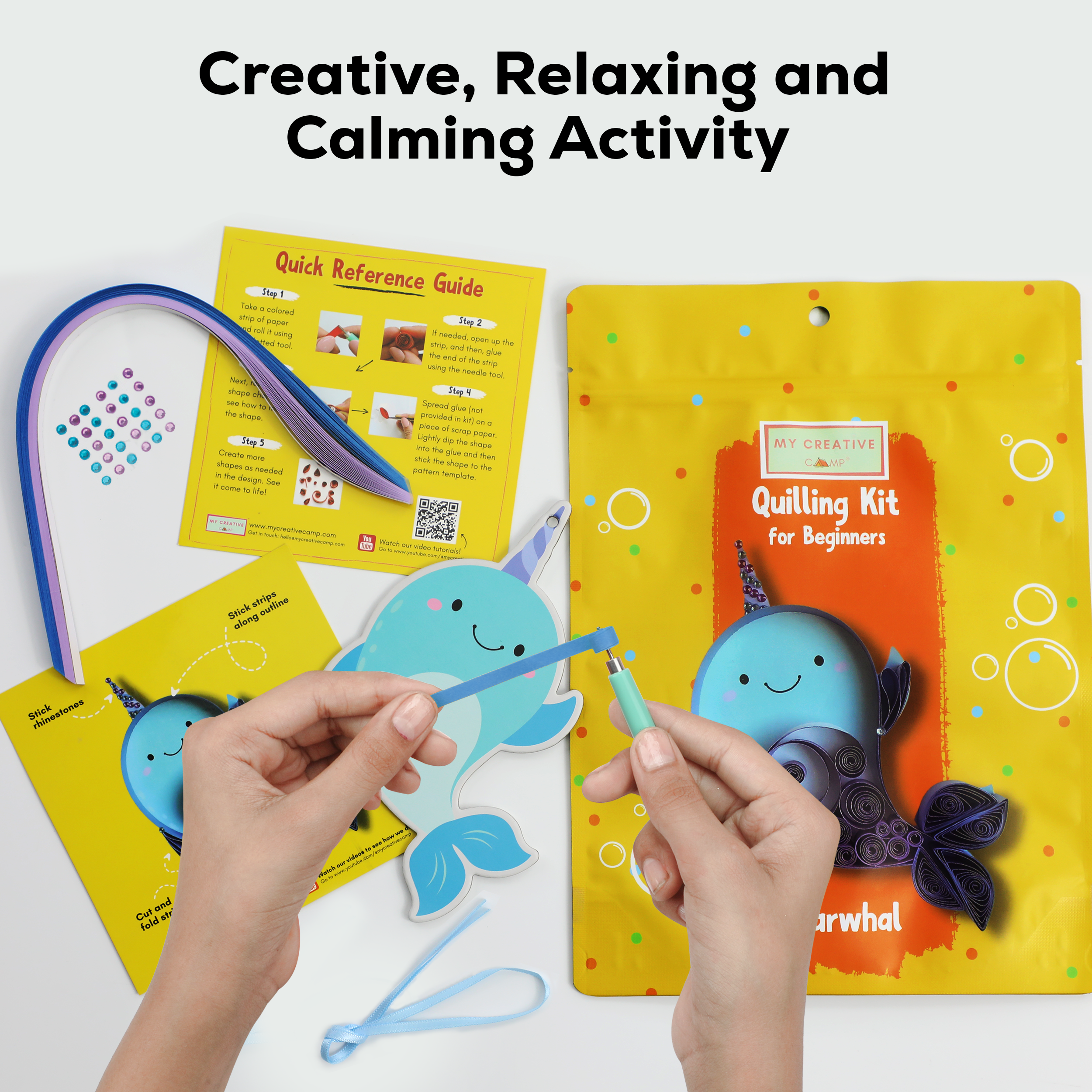 My Creative Camp Narwhal Quilling Kit