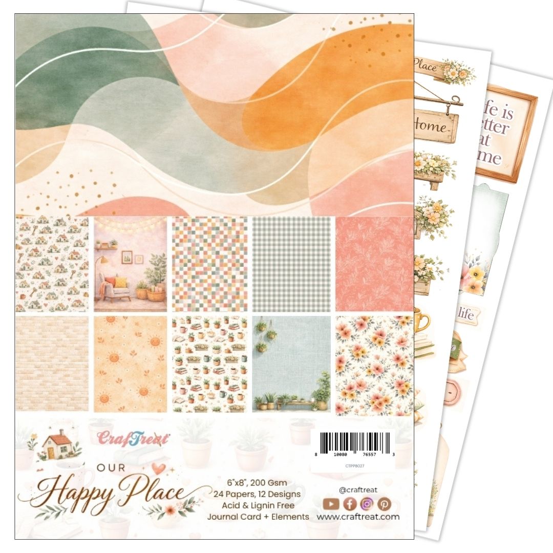 CrafTreat Paper Pad - Our Happy Place 6"x8"   