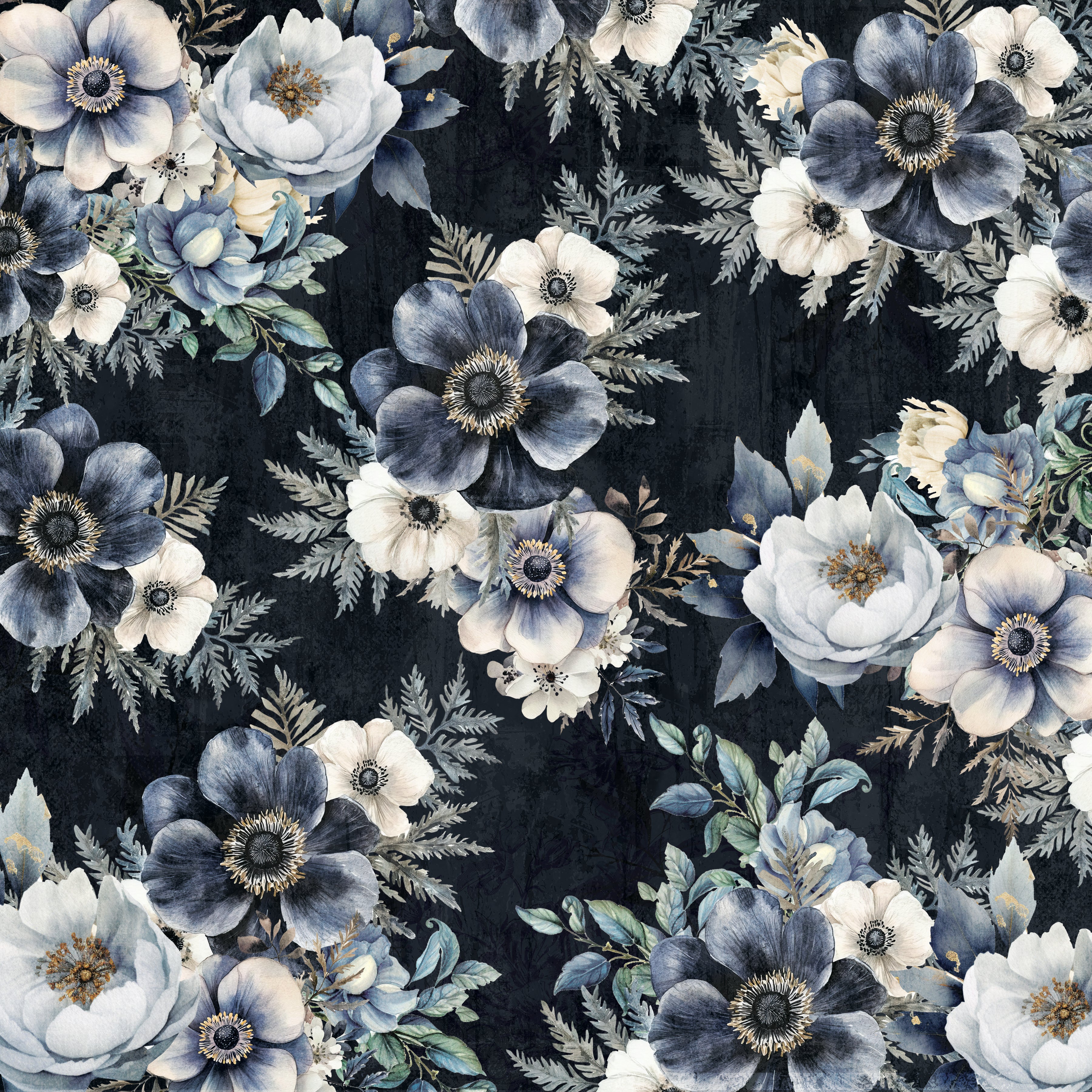 Nature's Garden - Midnight Floral - 12"x12" Paper Pad