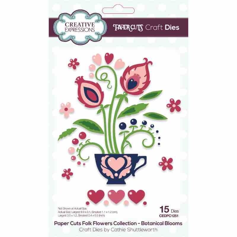 Creative Expressions Paper Cuts Folk Flowers Botanical Blooms Craft Die