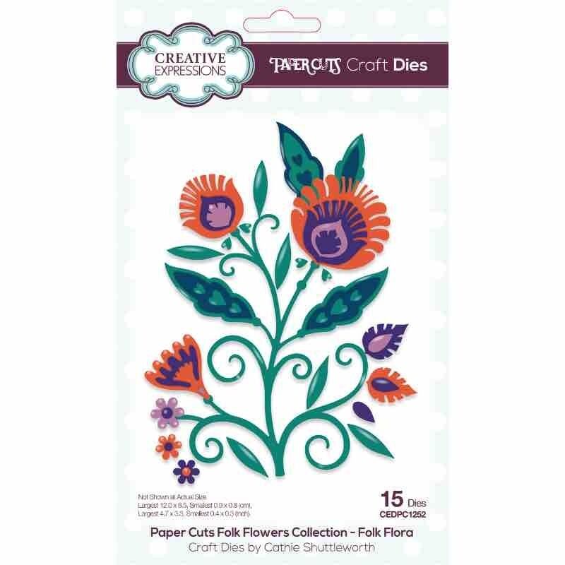 Creative Expressions Paper Cuts Folk Flowers Folk Flora Craft Die