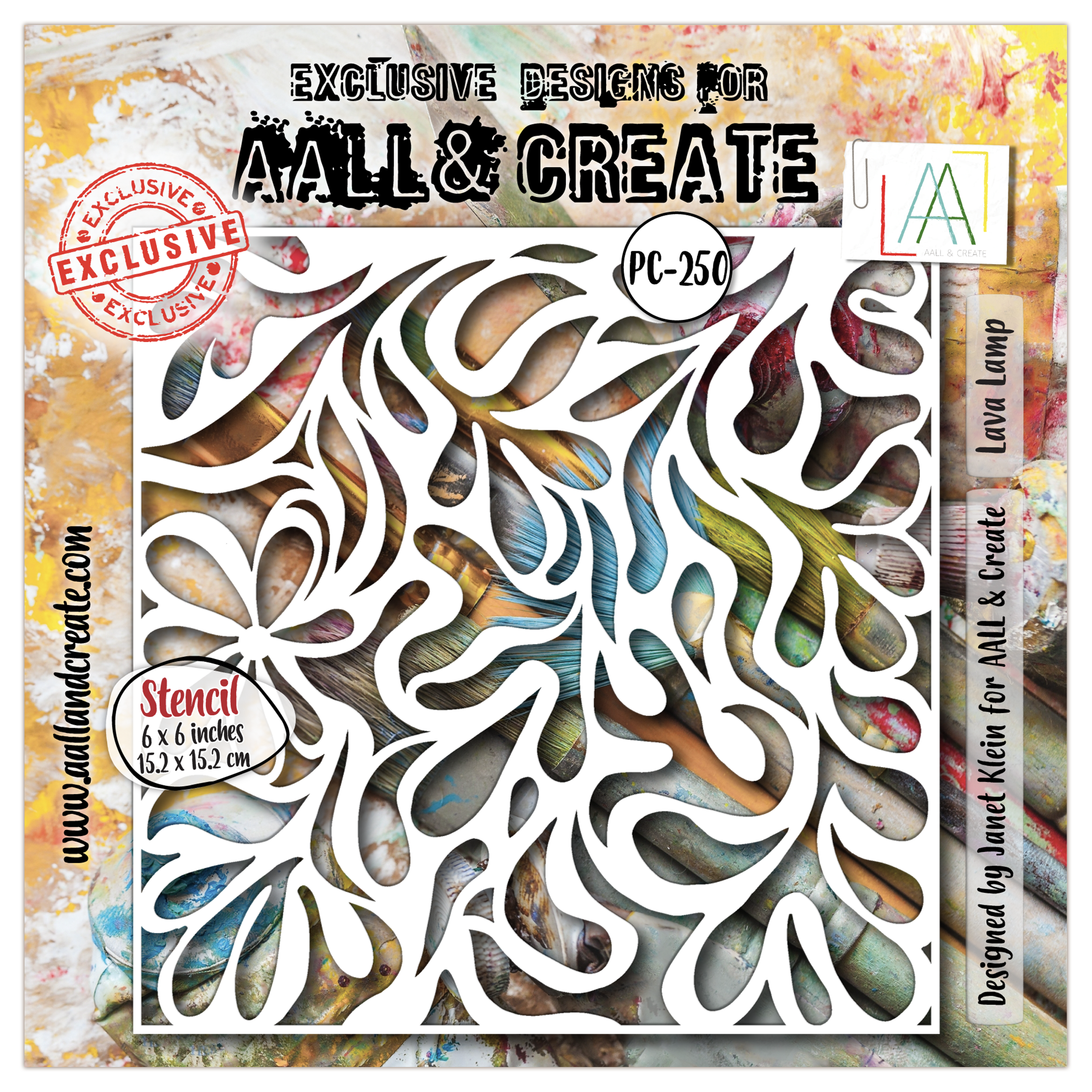 AALL and Create - 6" x 6" Stencil - Lava Lamp