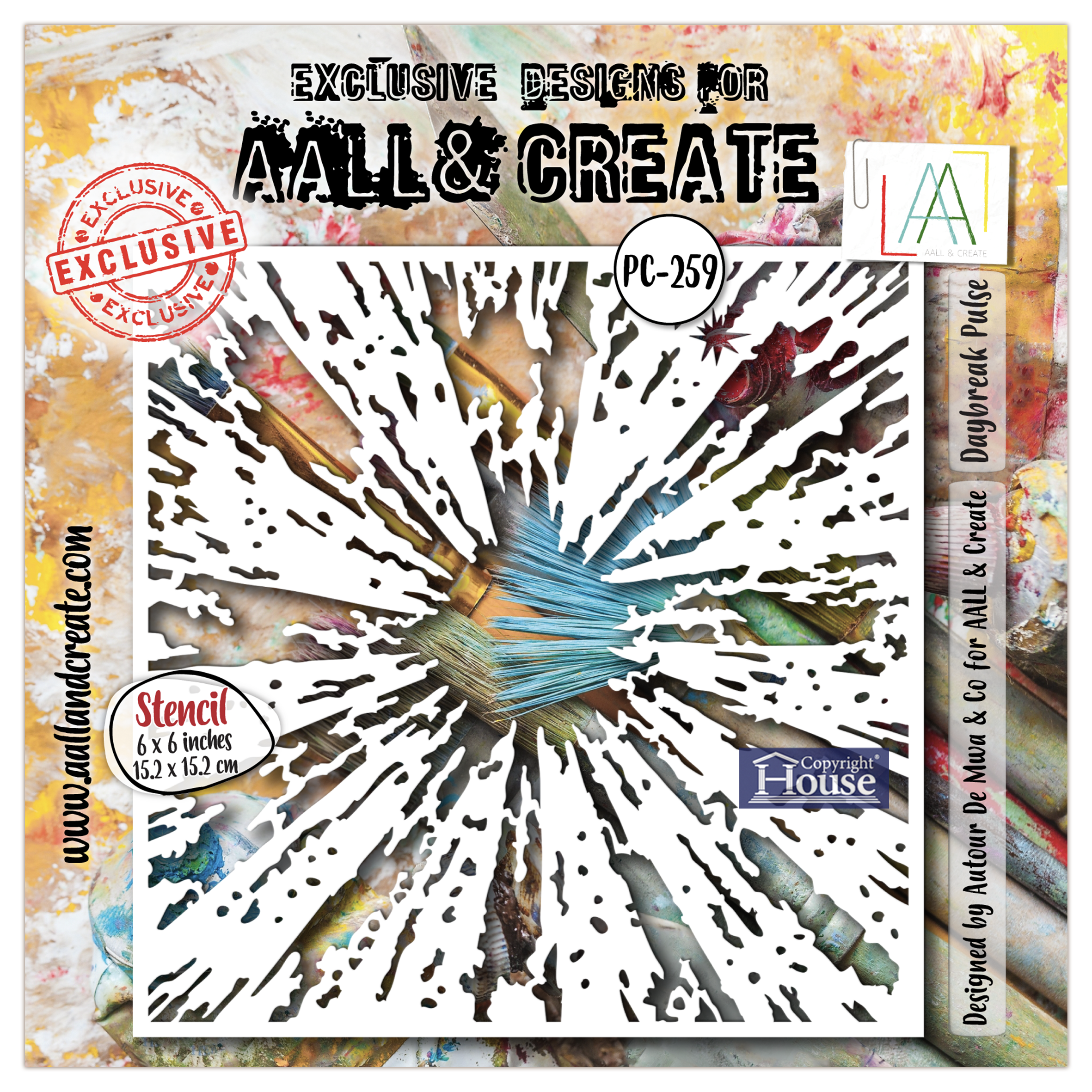 AALL and Create - 6"x6" Stencil - Daybreak Pulse