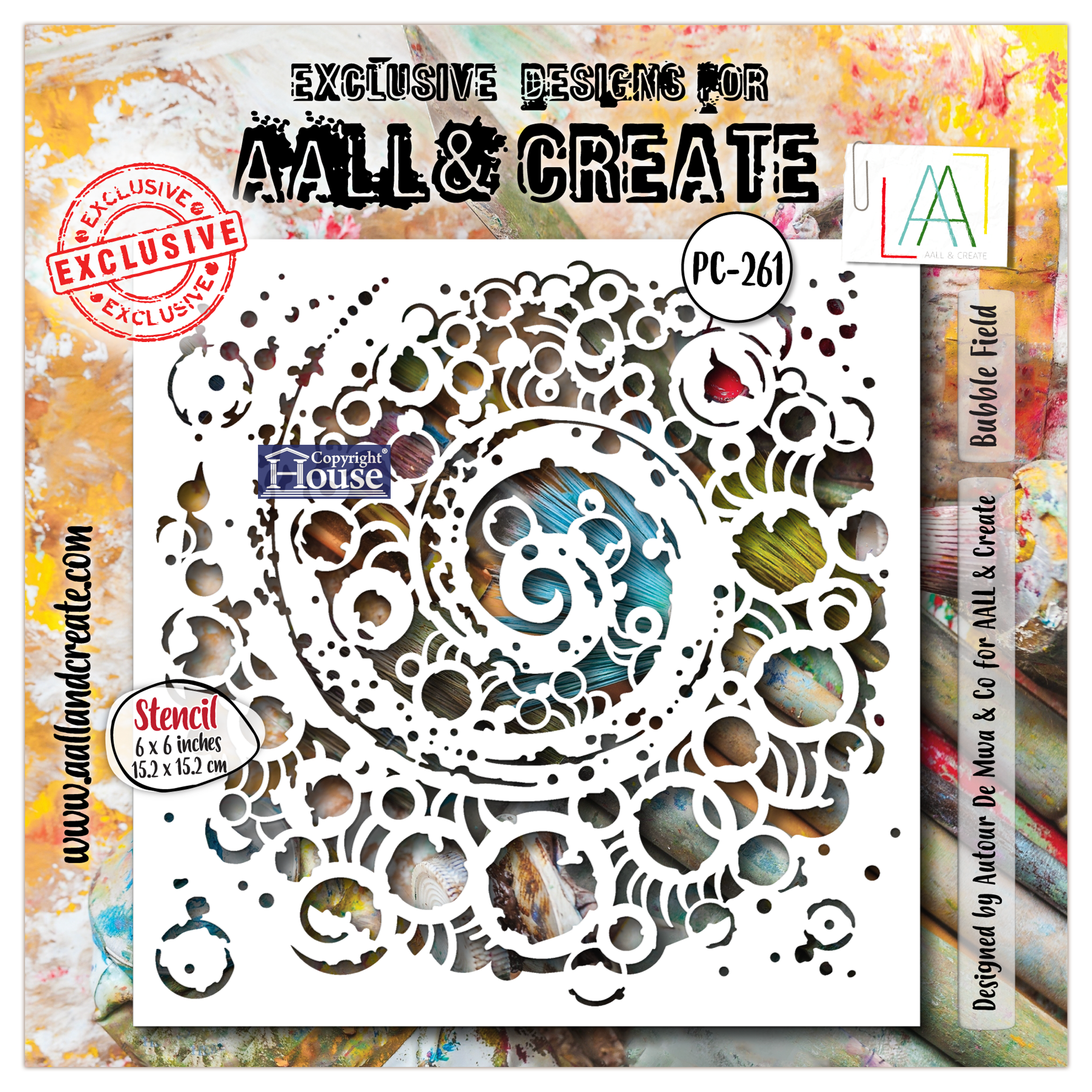 AALL and Create - 6x6 Stencil - Bubble Field